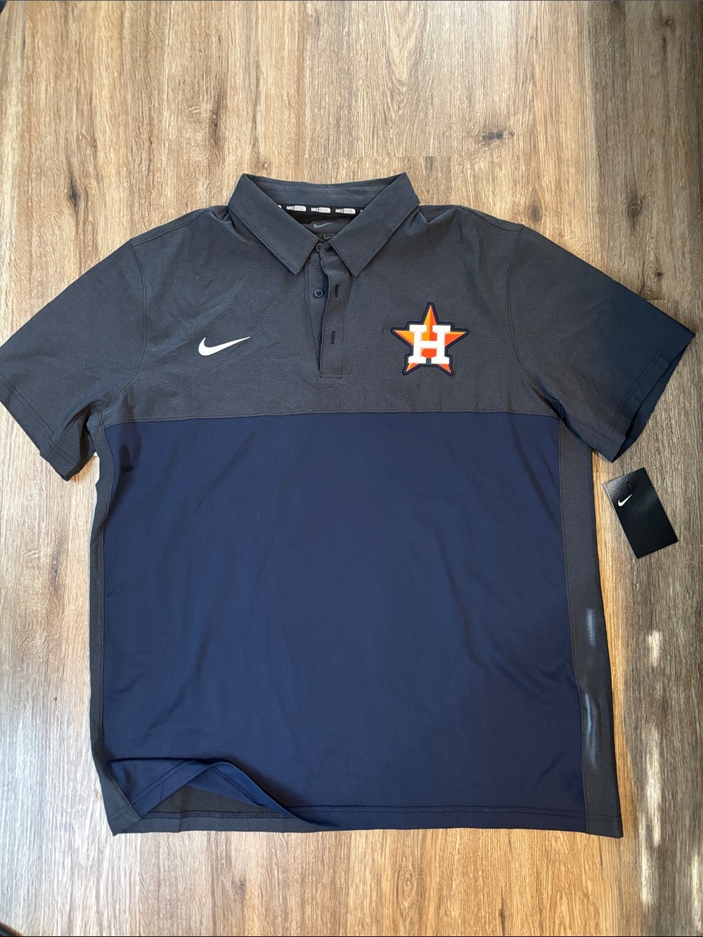 Nike Men's Navy and Charcoal Houston Astros Polo